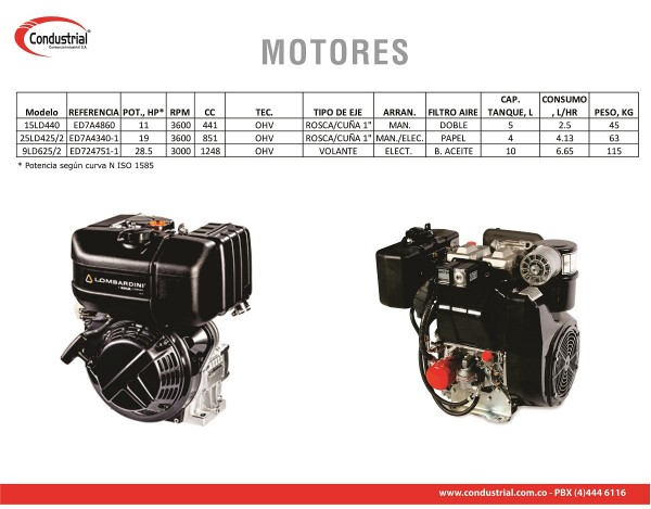 MOTOR DIESEL - LOMBARDINI - ED724751-1