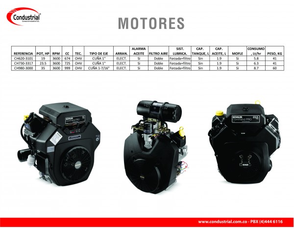 MOTOR A GASOLINA  - KOHLER - CH730-3317