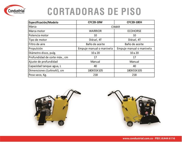CORTADORA DE PISO DIESEL CFC20-10EH