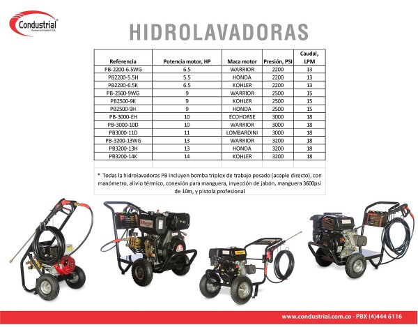 HIDROLAVADORA A GASOLINA - POWERBLAST - PB3200-13H
