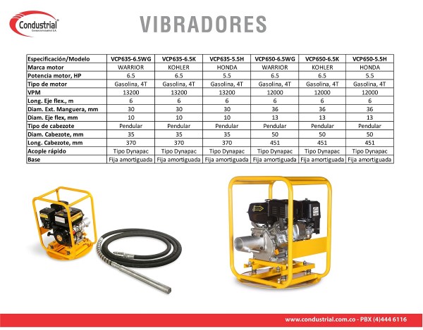 VIBRADOR A GASOLINA PARA...