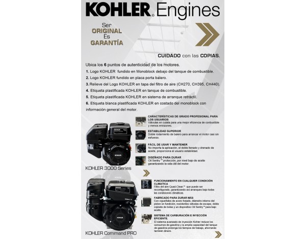 MOTOR A GASOLINA  - KOHLER...