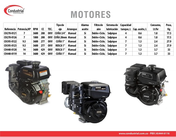 MOTOR A GASOLINA  - KOHLER - CH270-0011